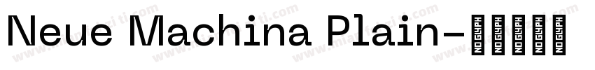 Neue Machina Plain字体转换